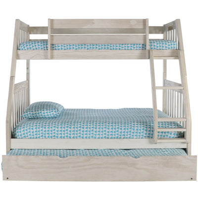 Julia Distressed White Twin over Full Bunk Bed Custom Kids Furniture