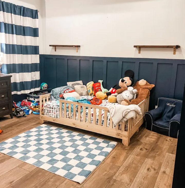 Montessori floor bed with rails full size hotsell