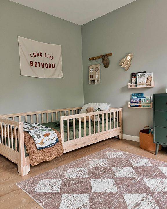 Luca Montessori Toddler Bed | Floor Bed with Rails