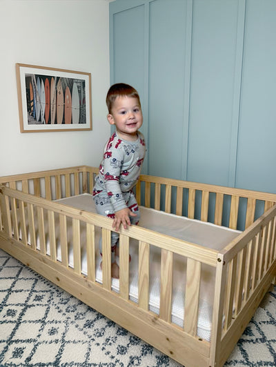 Luca Toddler Floor Bed with Gate | Custom Kids Furniture