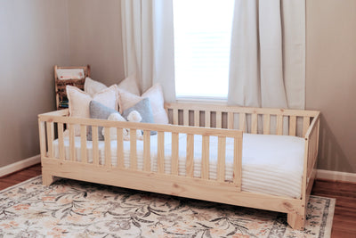 Luca Montessori Toddler Bed | Floor Bed with Rails