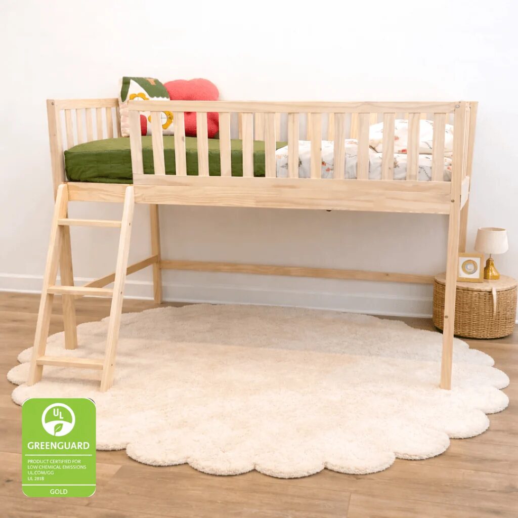 Luca Montessori Toddler Floor Bed Natural Conversion Low Loft Bed Kit Custom Kids Furniture