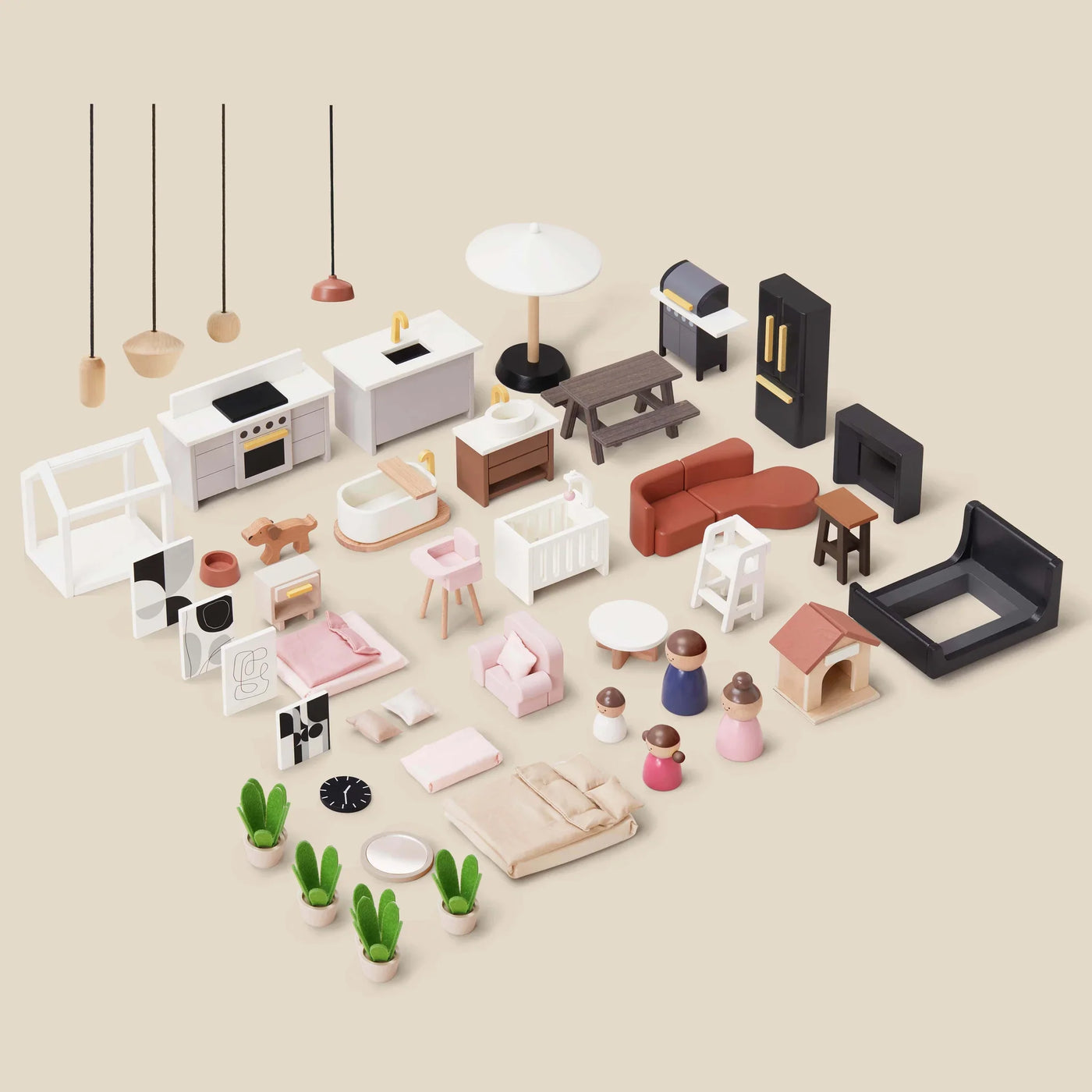 Tiny Land® Modern Family Dollhouse Tiny Land