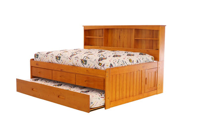 Claire Full Size Storage Bed in Honey