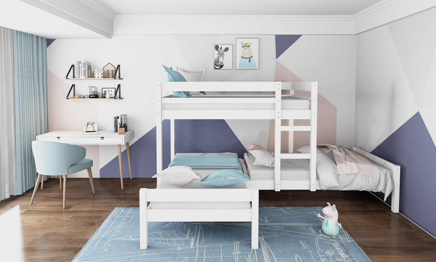 Nora Corner Triple Bunk Bed Custom Kids Furniture