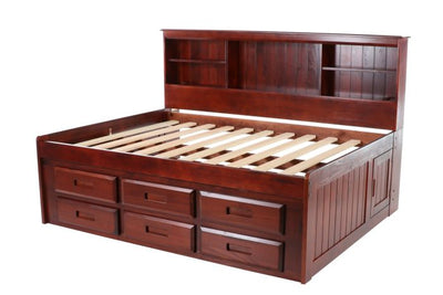 Grace Full Daybed with Bookcase Headboard and Six Storage Drawers