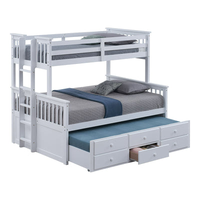 Penelope Twin over Full Captains Bunk Bed in White