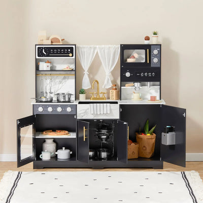 Tiny Land® Trendy Black Style Play Kitchen Tiny Land