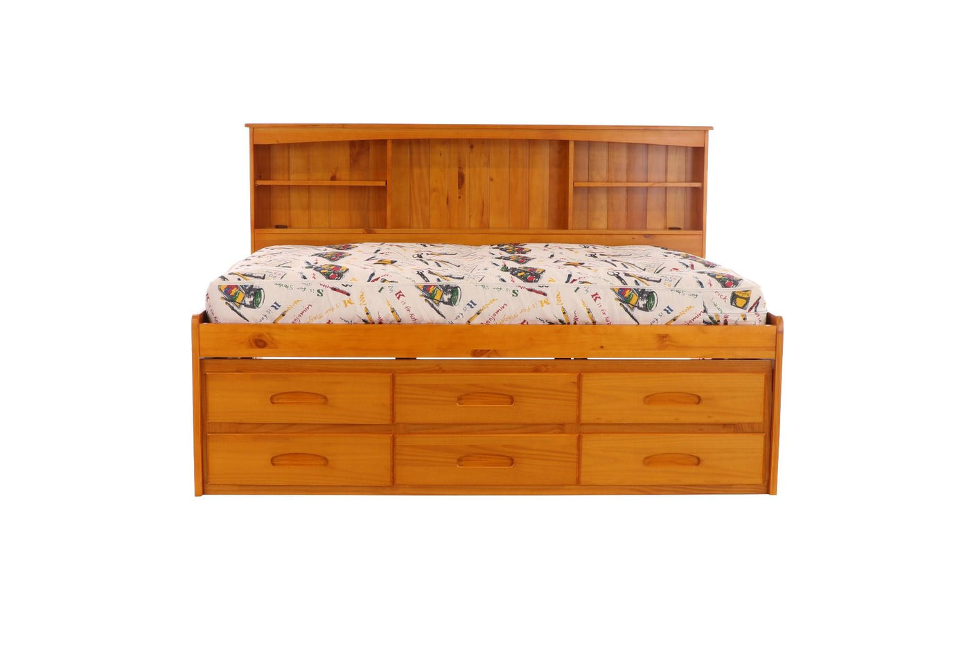 Claire Full Size Storage Bed in Honey