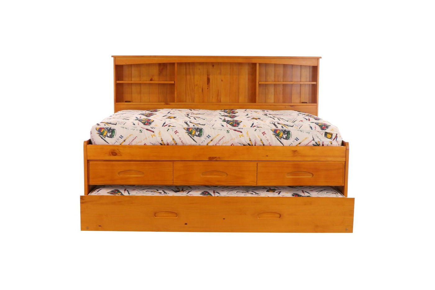 Claire Full Size Storage Bed in Honey