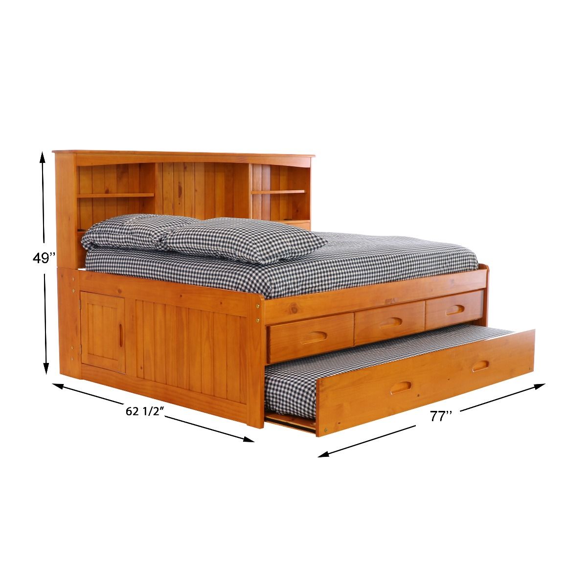 Claire Full Size Storage Bed in Honey