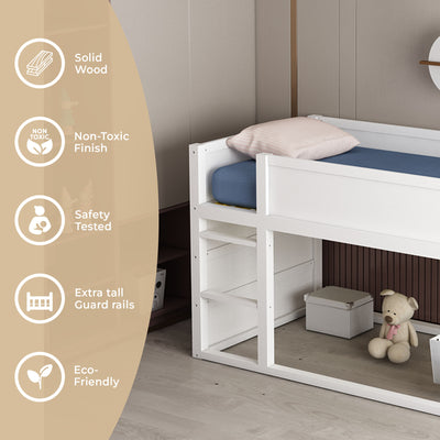 Ivy Twin Loft Bed | Converts to Canopy Bed | Designed for Years of Use: Toddler to Teen Custom Kids Furniture