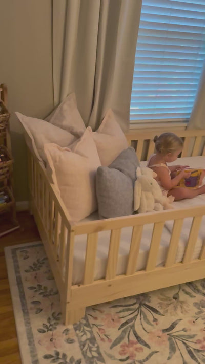 Luca Montessori Toddler Bed | Floor Bed with Rails