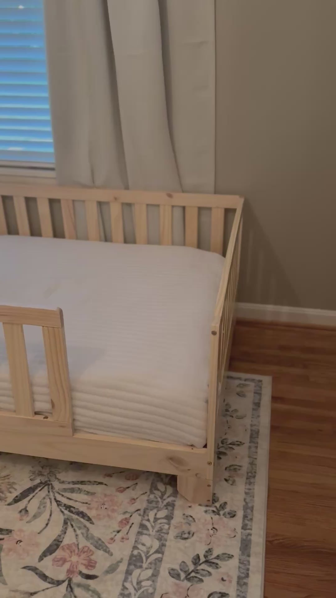 Luca Montessori Toddler Bed | Floor Bed with Rails