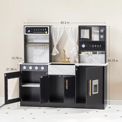 Tiny Land® Trendy Black Style Play Kitchen Tiny Land