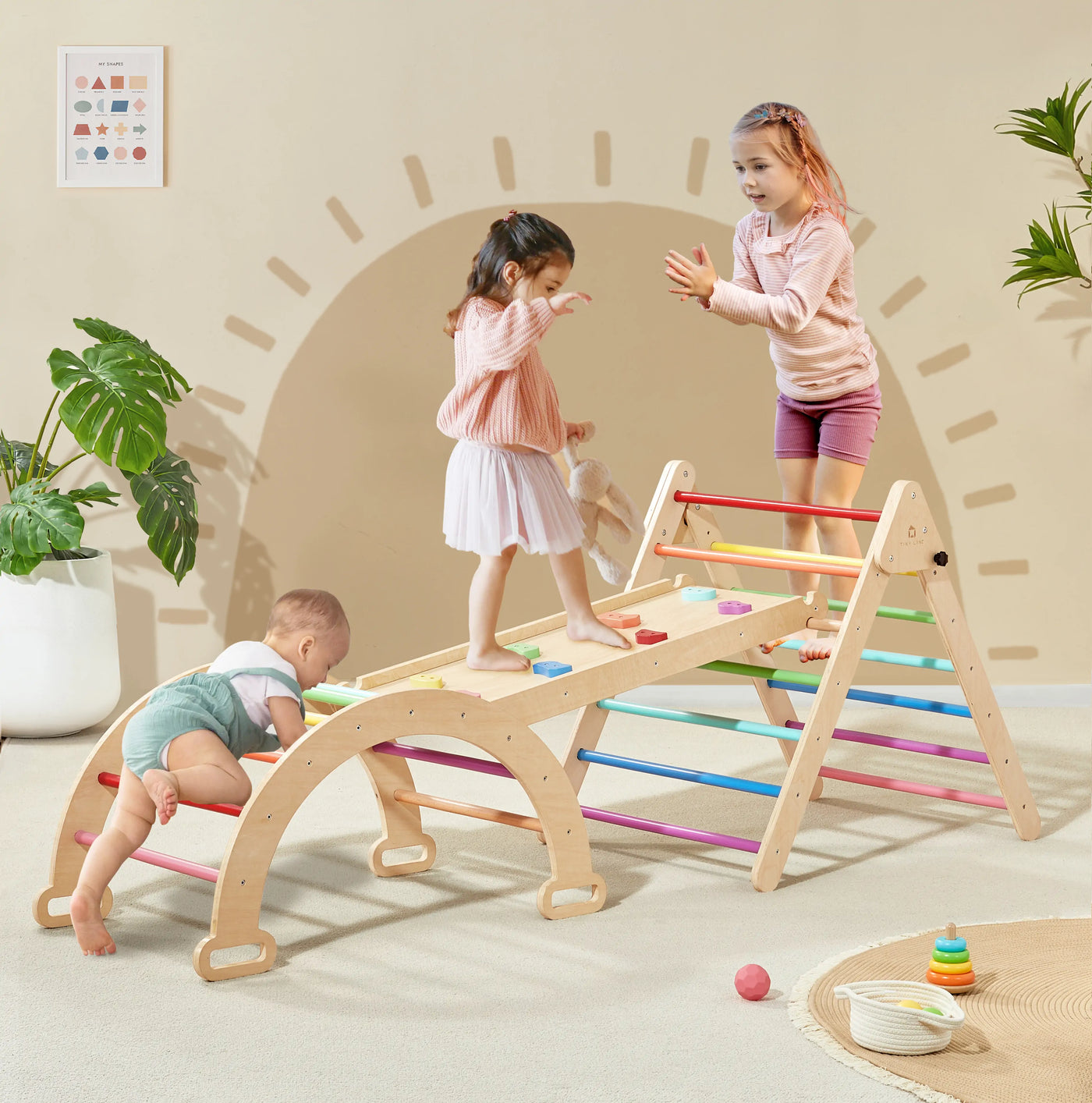 Tiny Land® 5-in-1 Rainbow climbing set Tiny Land