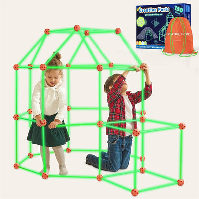 Tiny Land® Glow in The Dark Kids Fort With 130 pcs Tiny Land