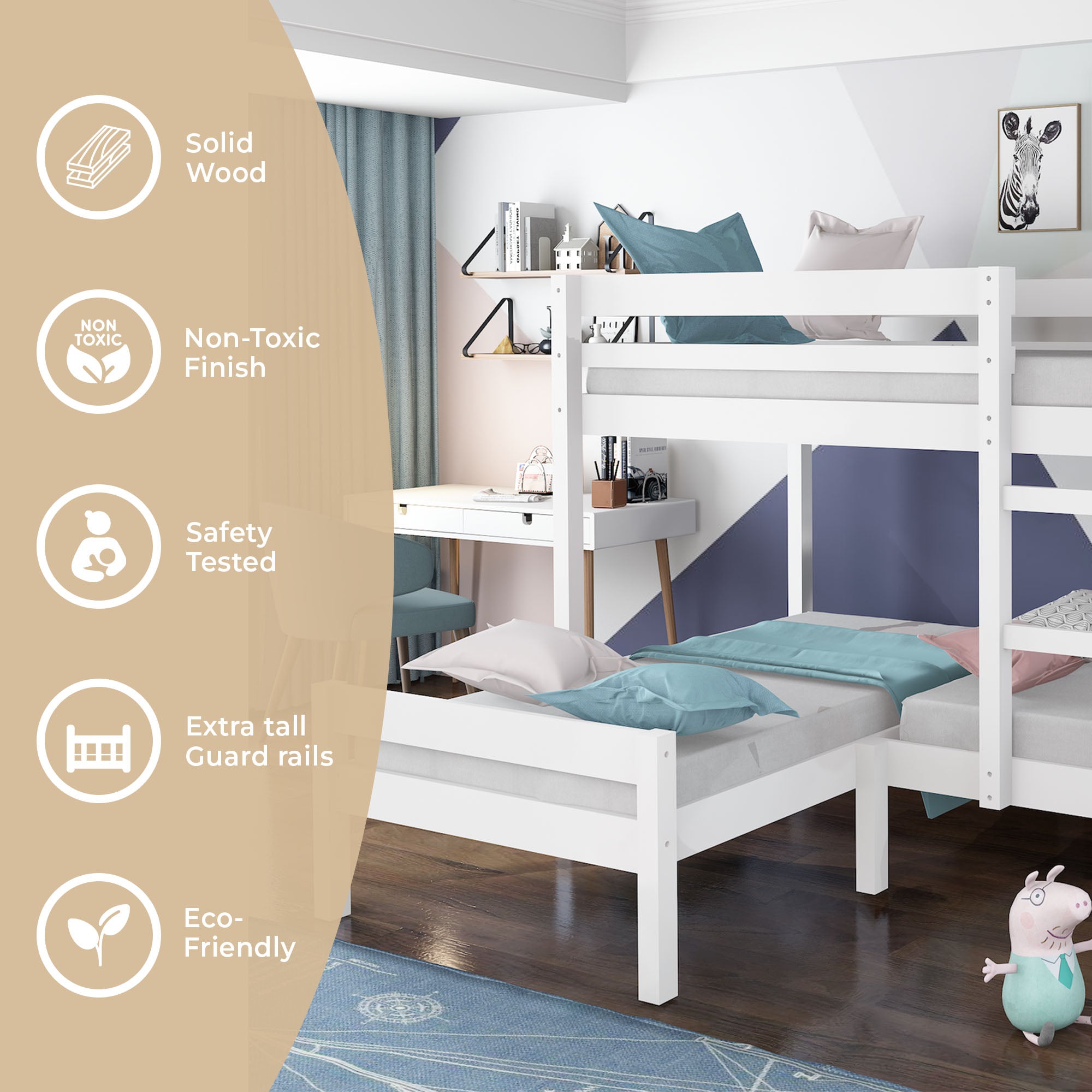 Triple corner shop bunk bed