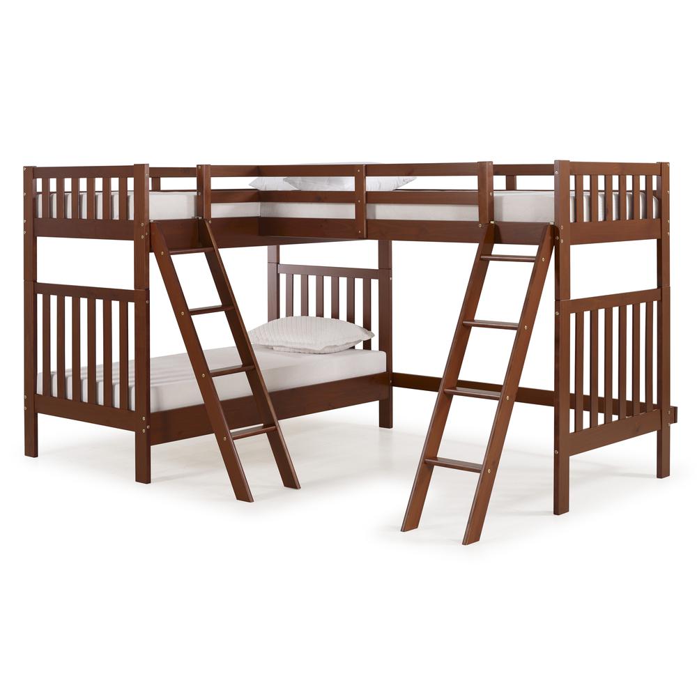 Austin 3 Bunk Bed in Chetsnut Custom Kids Furniture