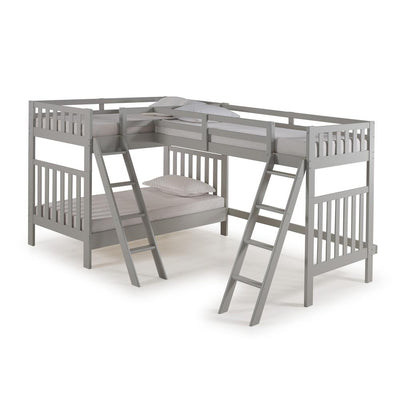 Austin 3 Bunk Bed in Grey Custom Kids Furniture