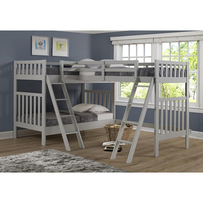 Austin 3 Bunk Bed in Grey Custom Kids Furniture