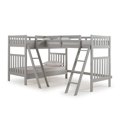 Austin 3 Bunk Bed in Grey Custom Kids Furniture