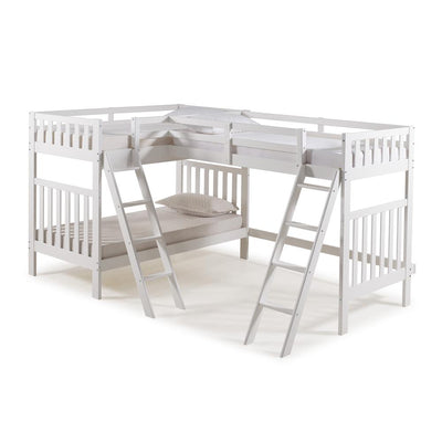 Austin 3 Bunk Bed in White Custom Kids Furniture