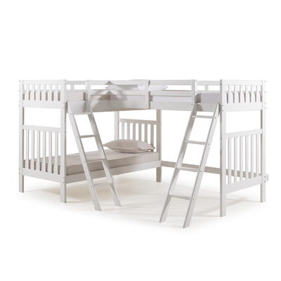 Austin 3 Bunk Bed in White Custom Kids Furniture