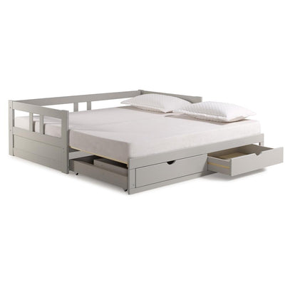 Rowan Twin to King Extendable Day Bed in Gray Custom Kids Furniture