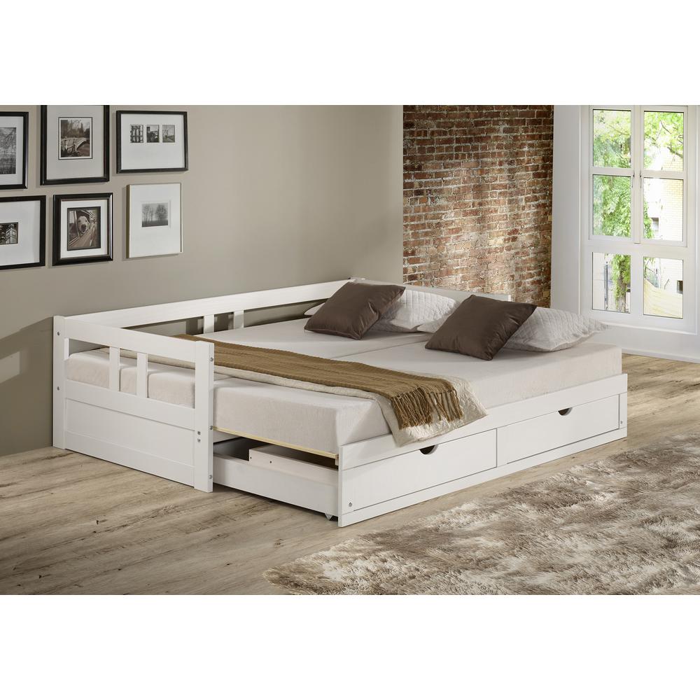 Rowan Twin to King Extendable Day Bed - White Custom Kids Furniture