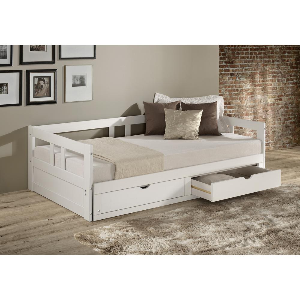 Rowan Twin to King Extendable Day Bed - White Custom Kids Furniture