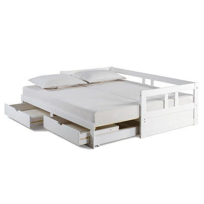 Rowan Twin to King Extendable Day Bed - White Custom Kids Furniture