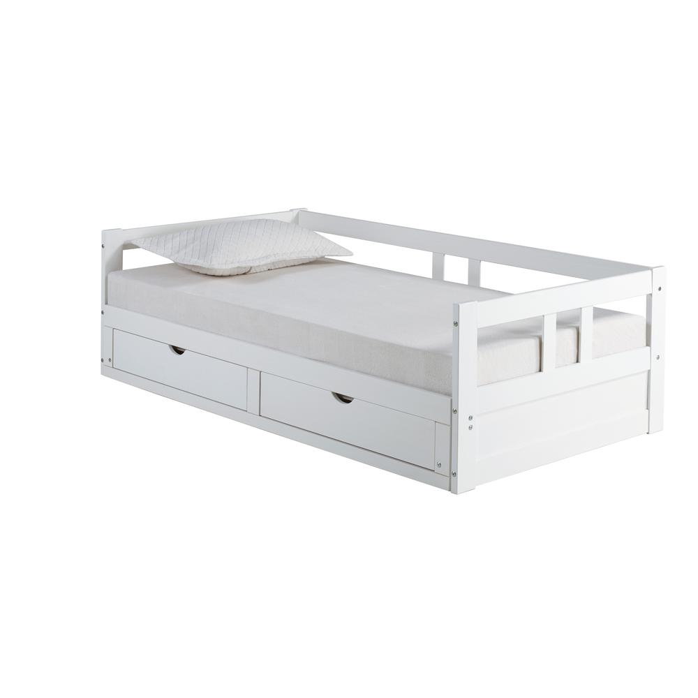 Rowan Twin to King Extendable Day Bed - White Custom Kids Furniture