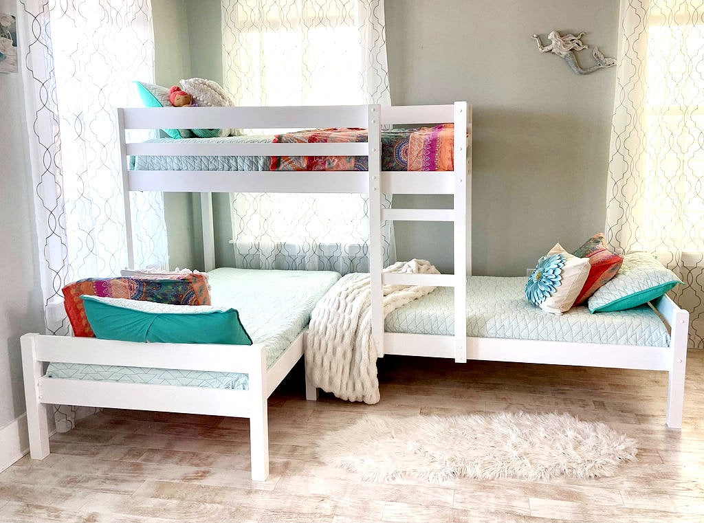 Nora Corner Triple Bunk Bed Custom Kids Furniture