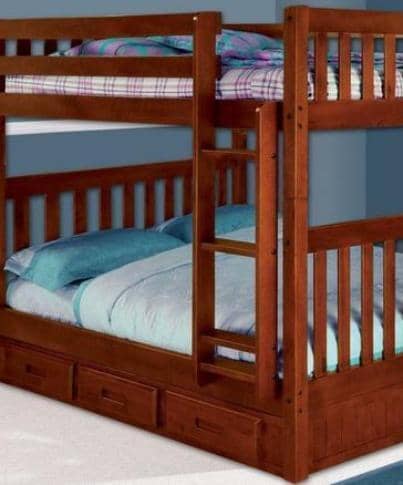 Abigail Full Bunk Bed with Storage Custom Kids Furniture