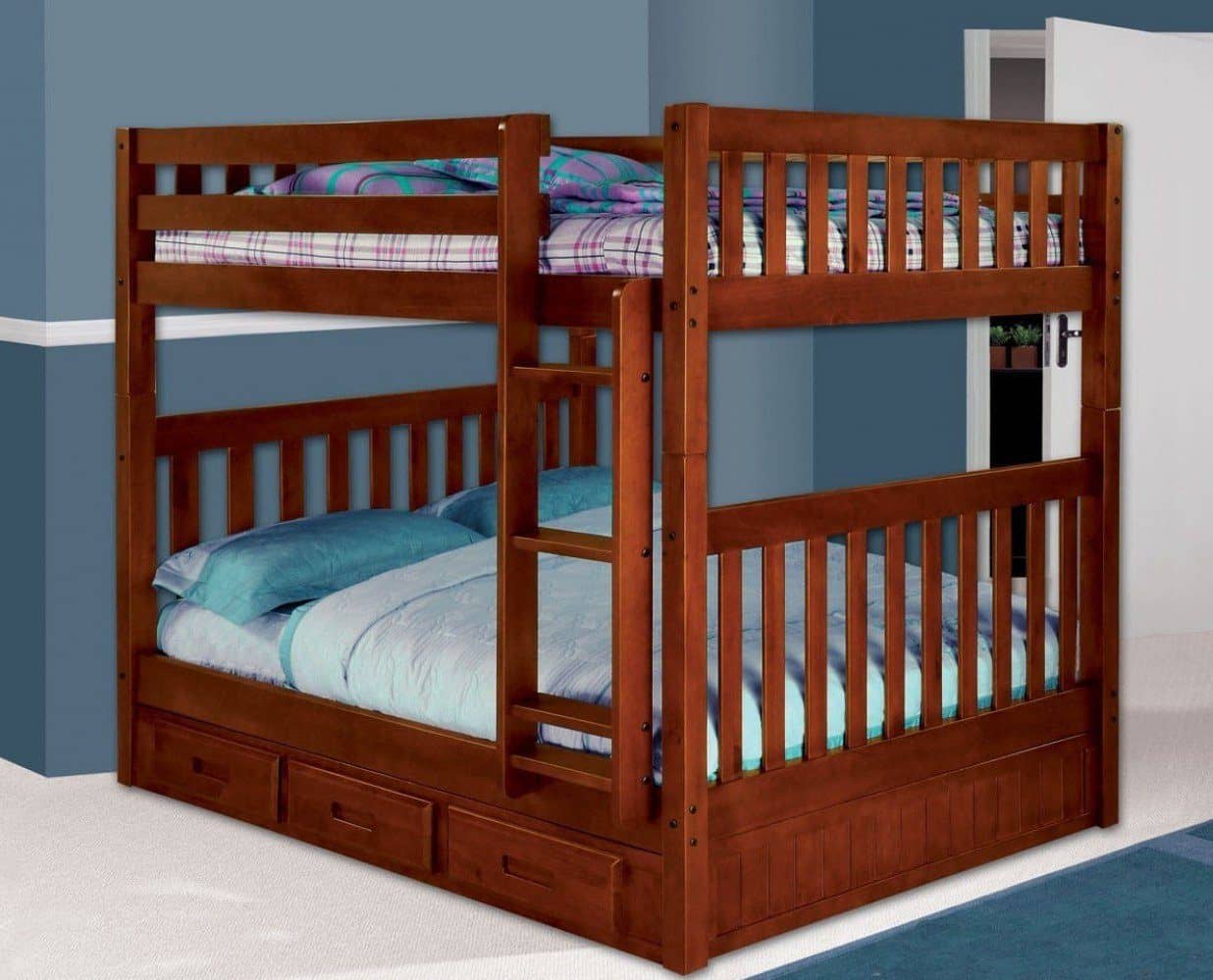 Abigail Full Bunk Bed with Storage Custom Kids Furniture