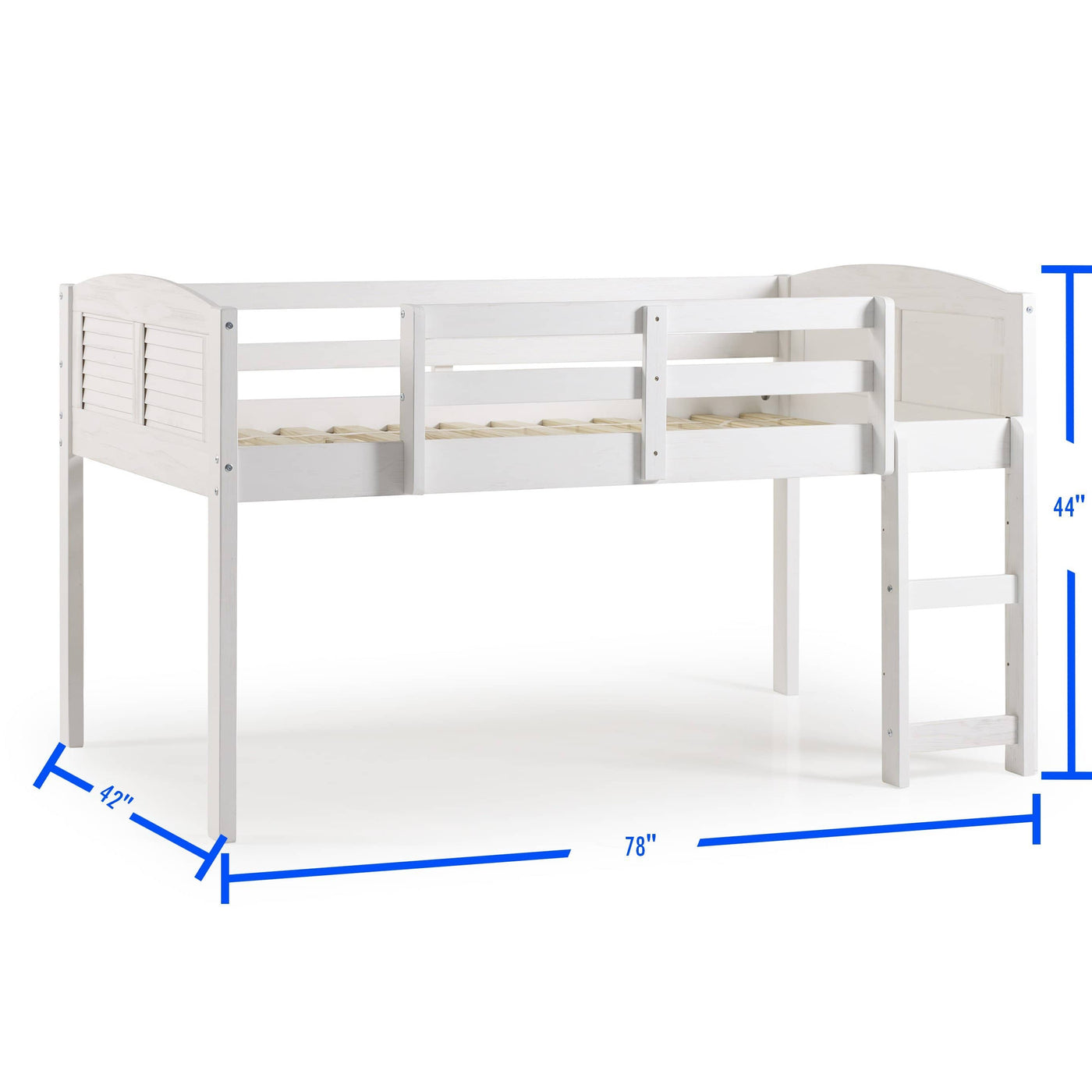 Adalyn White Modern Loft Bed for Kids Custom Kids Furniture