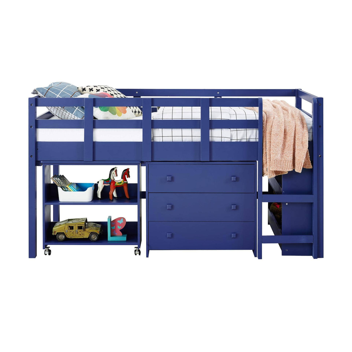 Adam Boys Loft Bed with Desk and Dresser in One Custom Kids Furniture