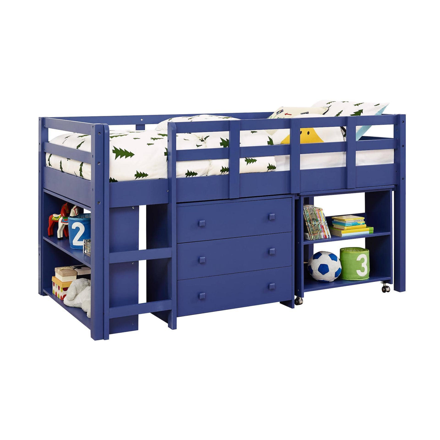 Adam Boys Loft Bed with Desk and Dresser in One Custom Kids Furniture