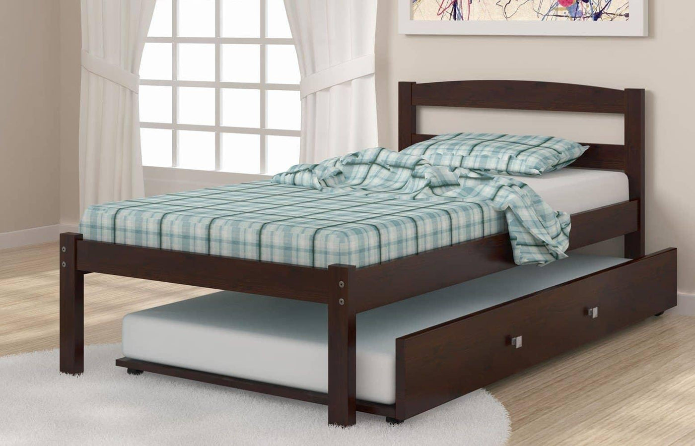 Adrian Twin Bed Frame with Trundle Custom Kids Furniture