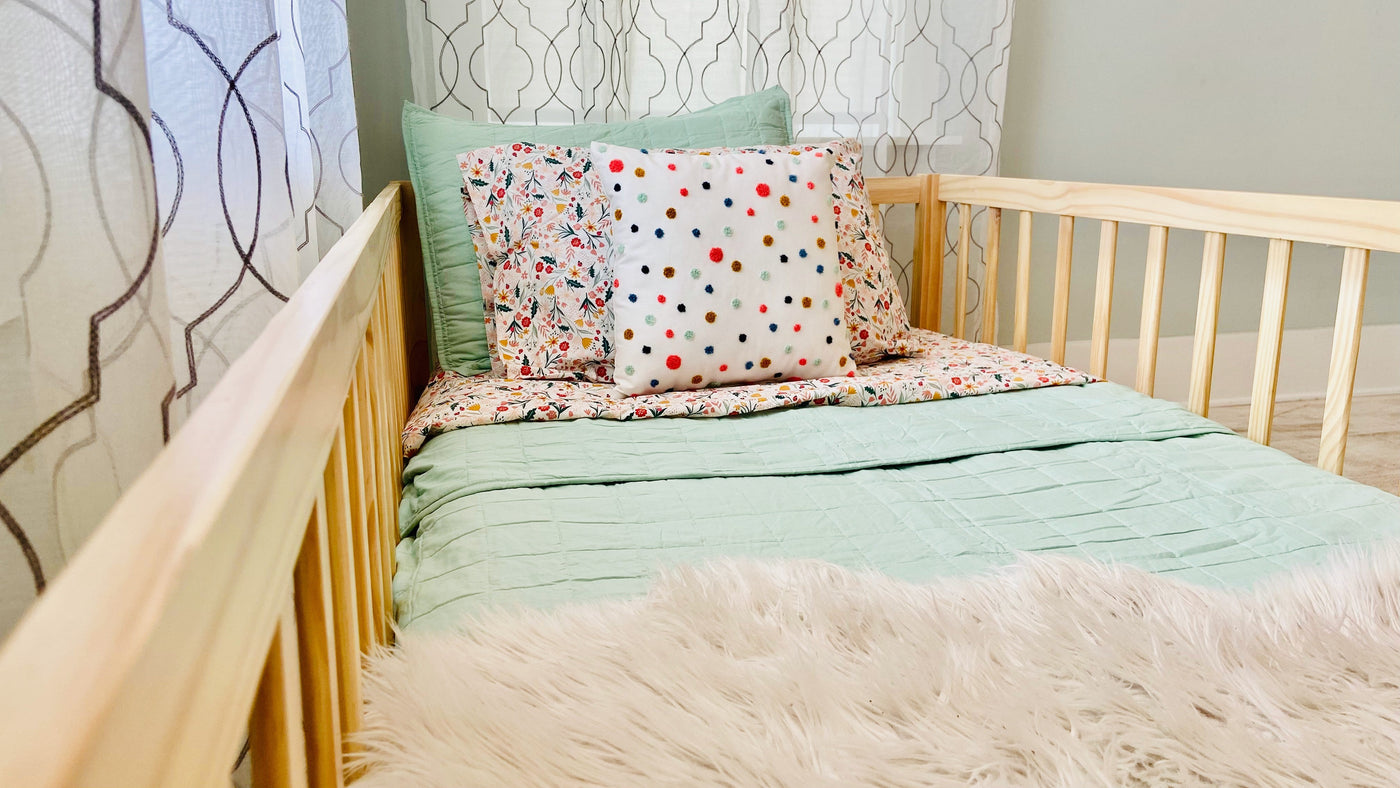 Luca Montessori Floor Bed with Rails Custom Kids Furniture