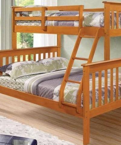 Alaina Honey Twin over Full Bunk Bed Custom Kids Furniture