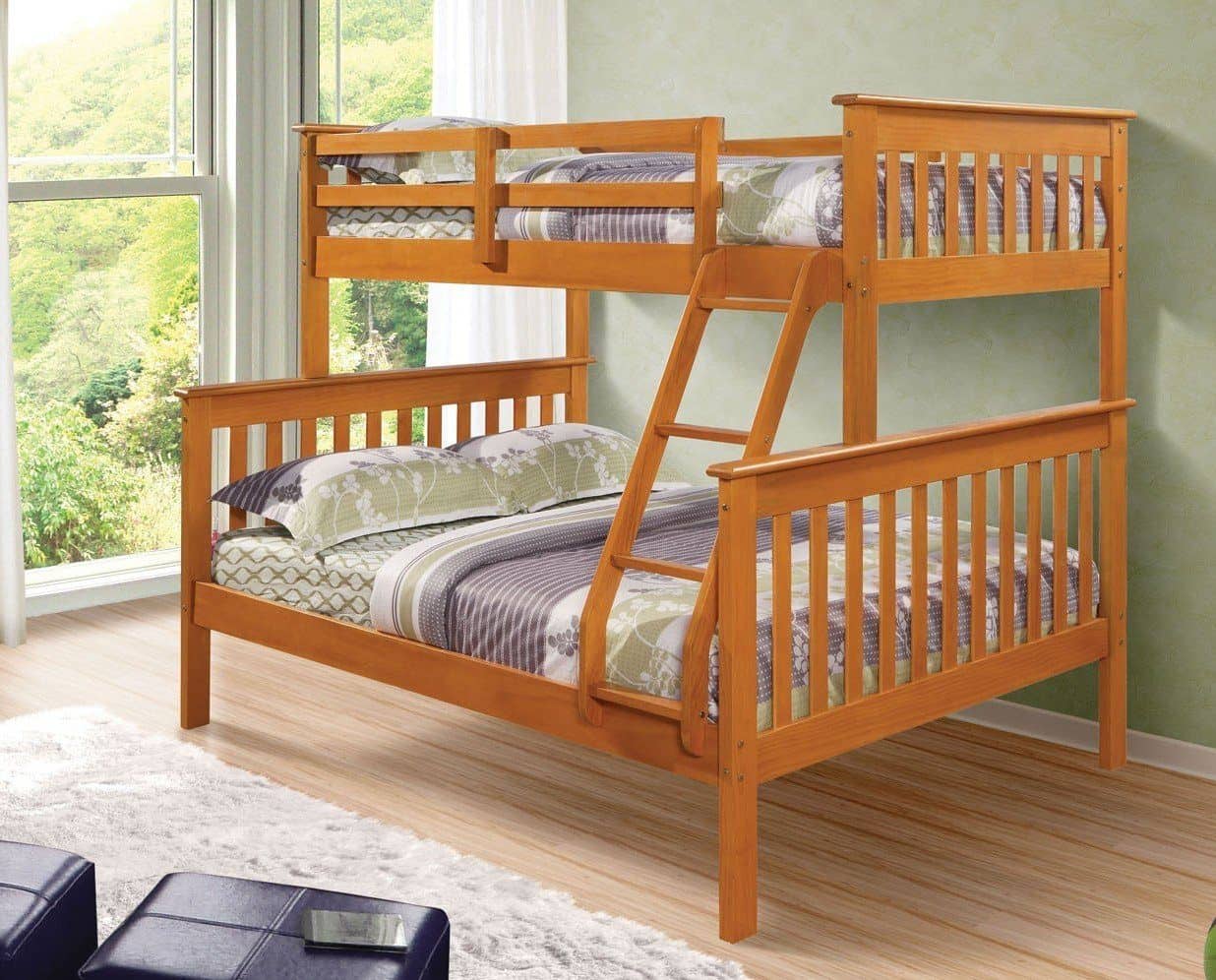 Alaina Honey Twin over Full Bunk Bed Custom Kids Furniture
