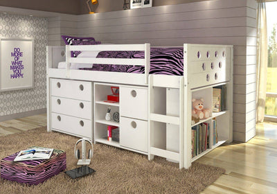 Alyssa Junior Loft Bed with Dressers Custom Kids Furniture