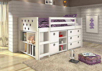 Alyssa Junior Loft Bed with Dressers Custom Kids Furniture