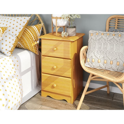 Amara Honey Nightstand with Drawers Custom Kids Furniture