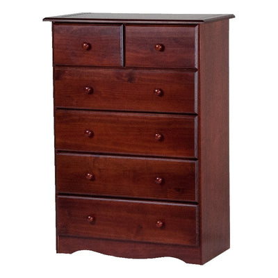 Amara Merlot Tall 6 Drawer Kids Dresser Custom Kids Furniture