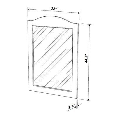 Amara Mirror for Cappuccino 6 Drawer Dresser Custom Kids Furniture