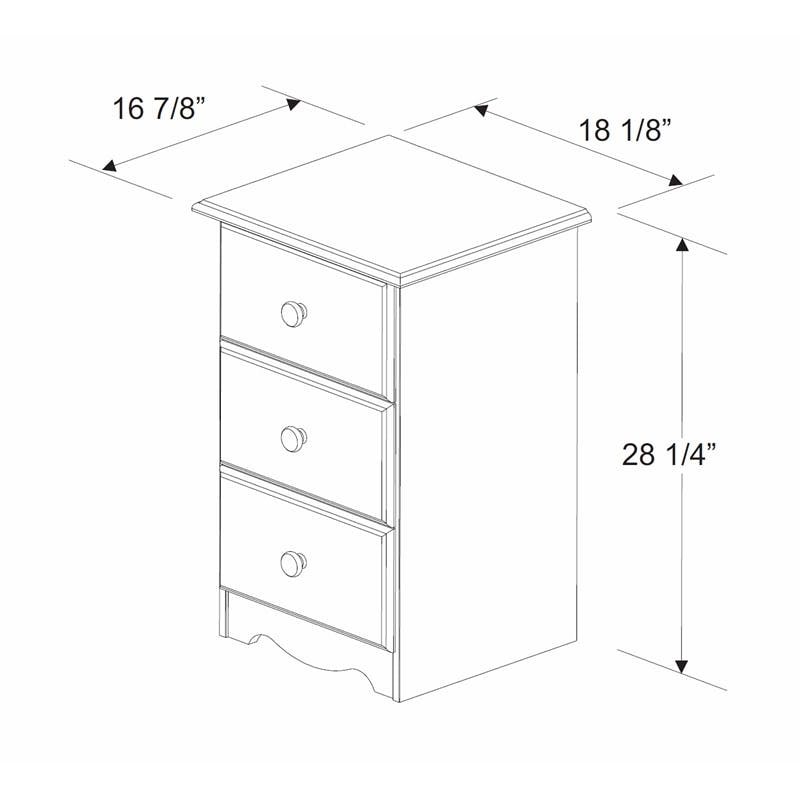 Amara Mocha Nightstand with Drawers Custom Kids Furniture