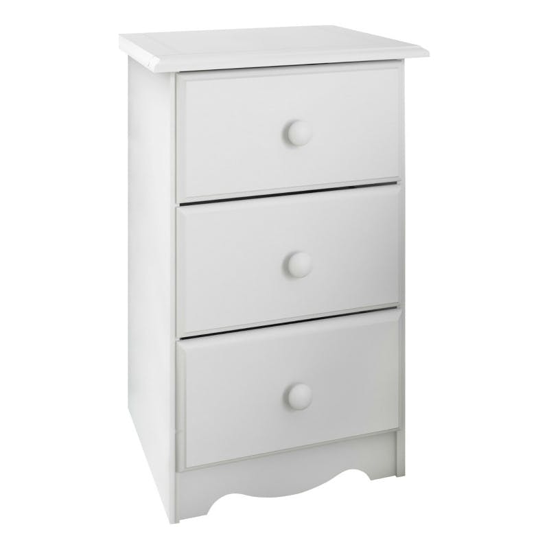 Amara White Nightstand with Drawers Custom Kids Furniture